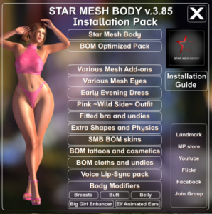 3.85 Star Mesh Body Installer HUD